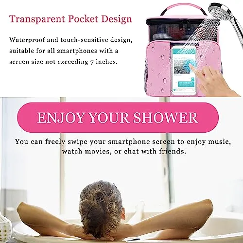 Shower Caddy Portable,Dorm Room Essentials for College Students Girls,Large College Travel Cruise Ship Essentials Hanging Toiletry Bags for Traveling Women,Shower Bag for Camping Beach Essentials