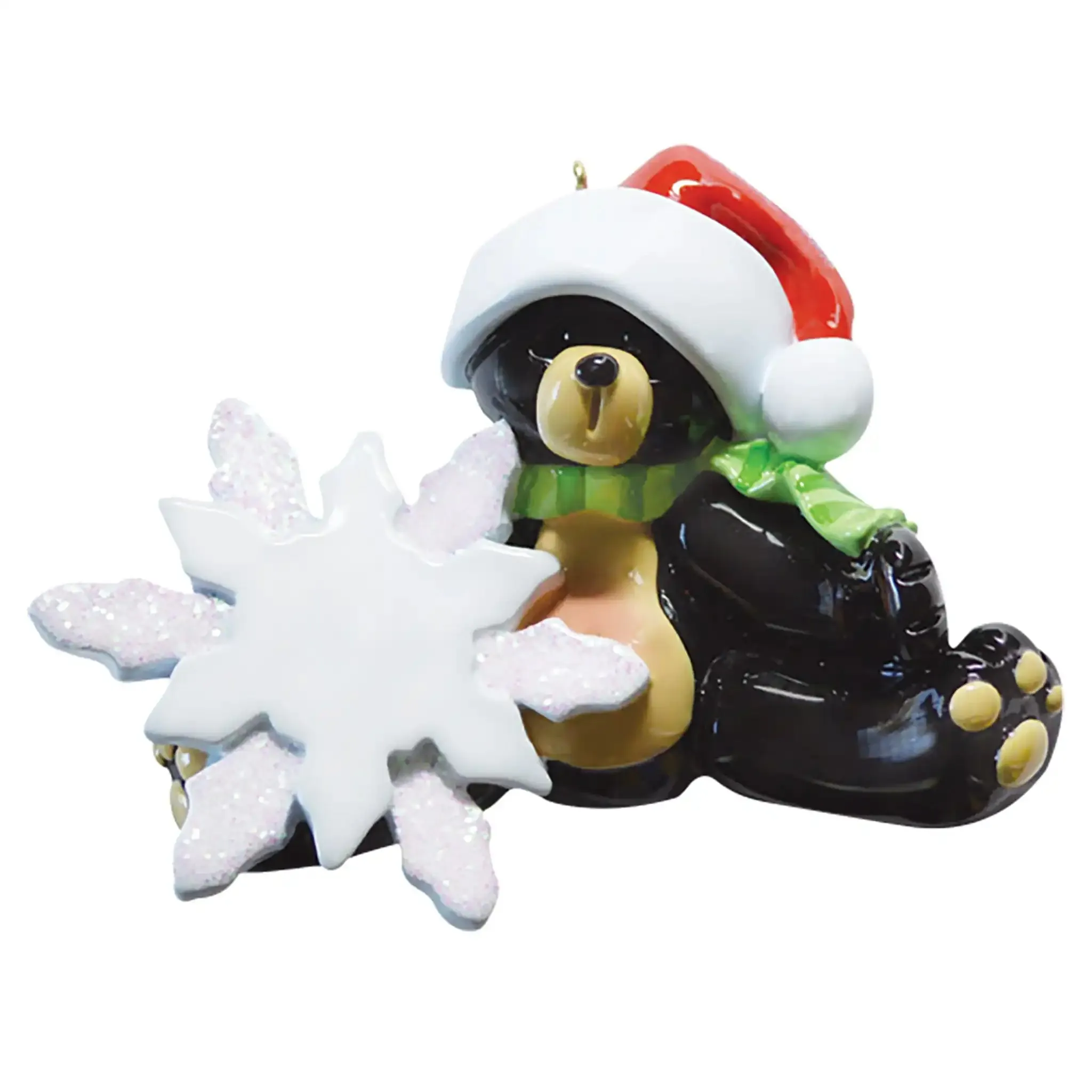 Sitting Black Bear Christmas Ornament