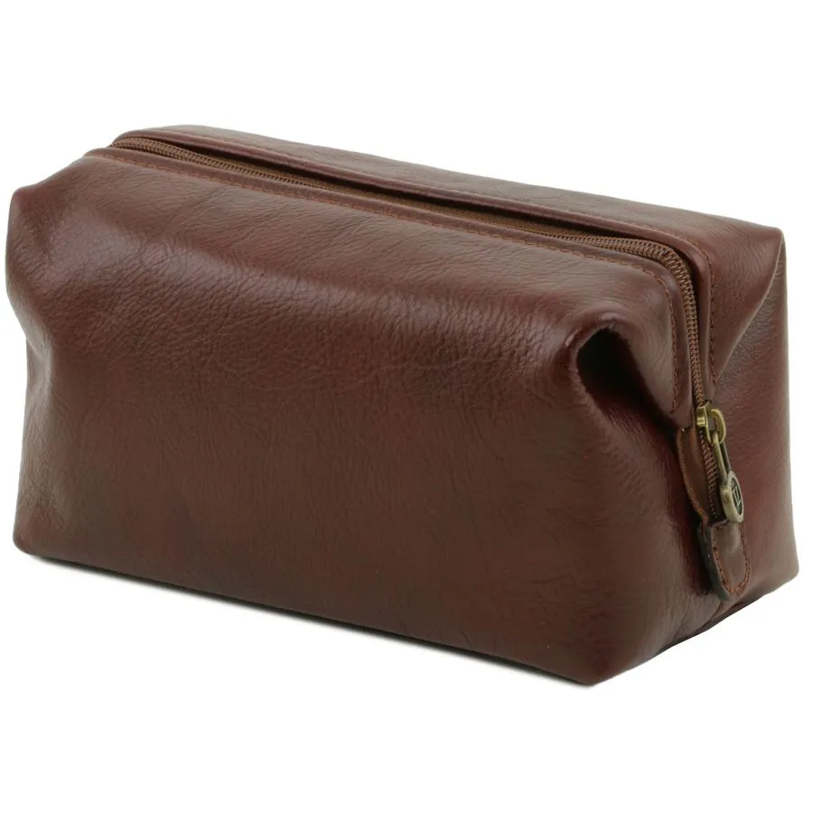 Smarty Small Leather Toiletry Bag