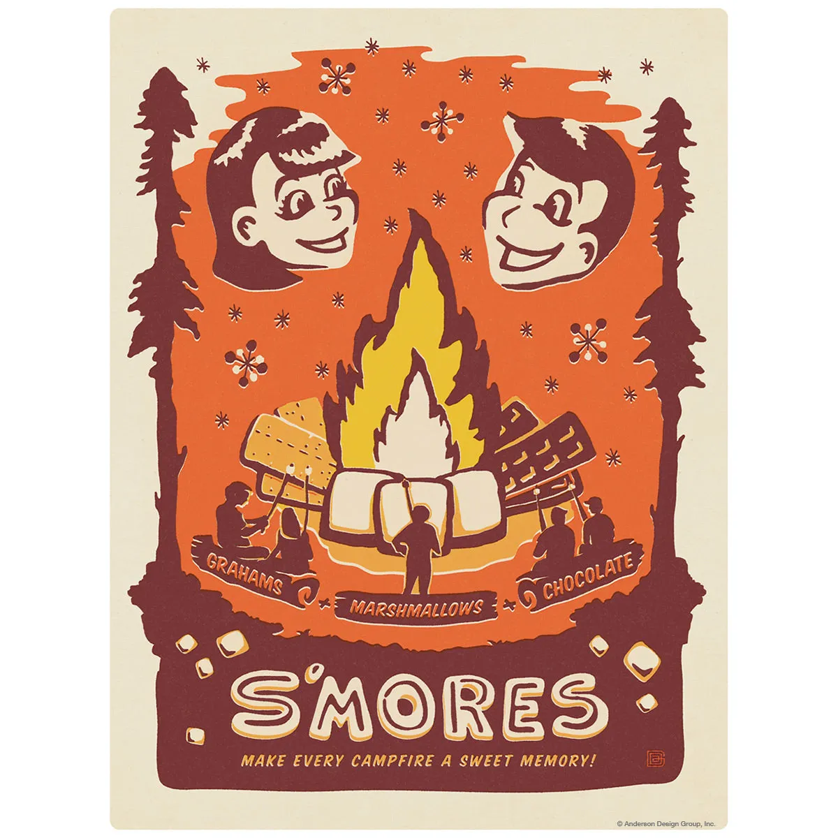 Smores Kids Camping Decal