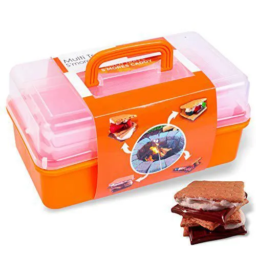 SUMPRI Smores Caddy -Two Folding Trays Smore Storage Box