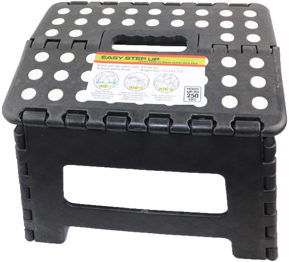 Super Strong Plastic 9 Inch Folding Step Stool Multi Purpose Home Kitchen Use