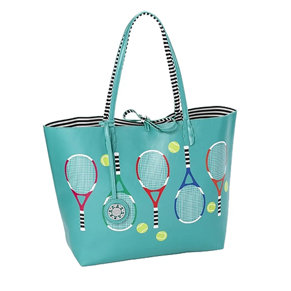 Sydney Love Serve It Up Turquoise Reversible Tennis Tote