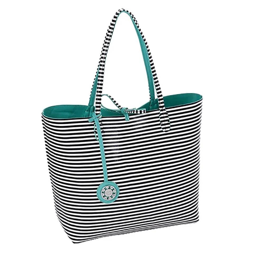 Sydney Love Serve It Up Turquoise Reversible Tennis Tote