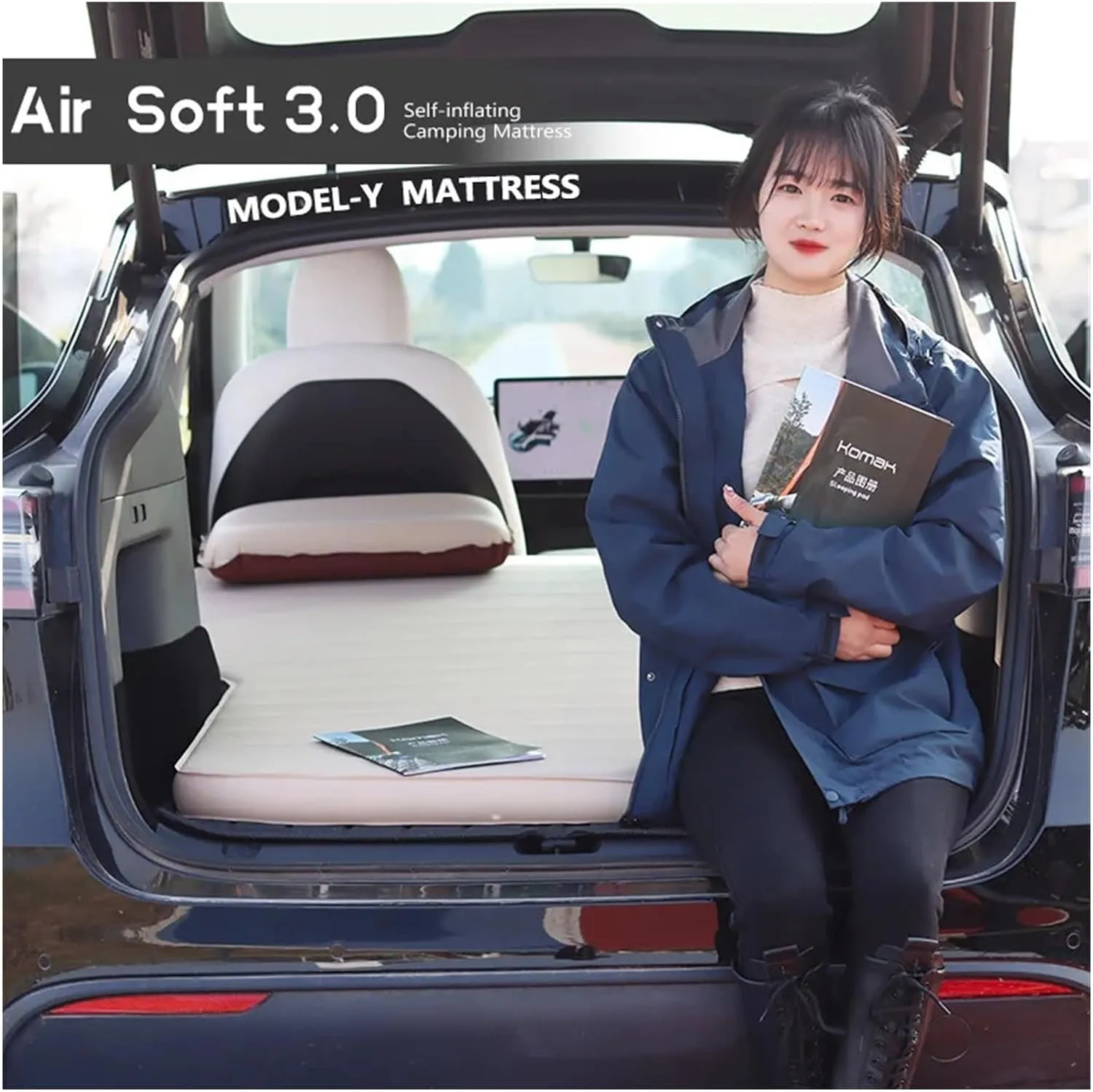 Tesla Model Y Mattress Self-Inflating Car Camping Bed