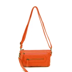 The Anita Three Way Crossbody Wristlet - Orange