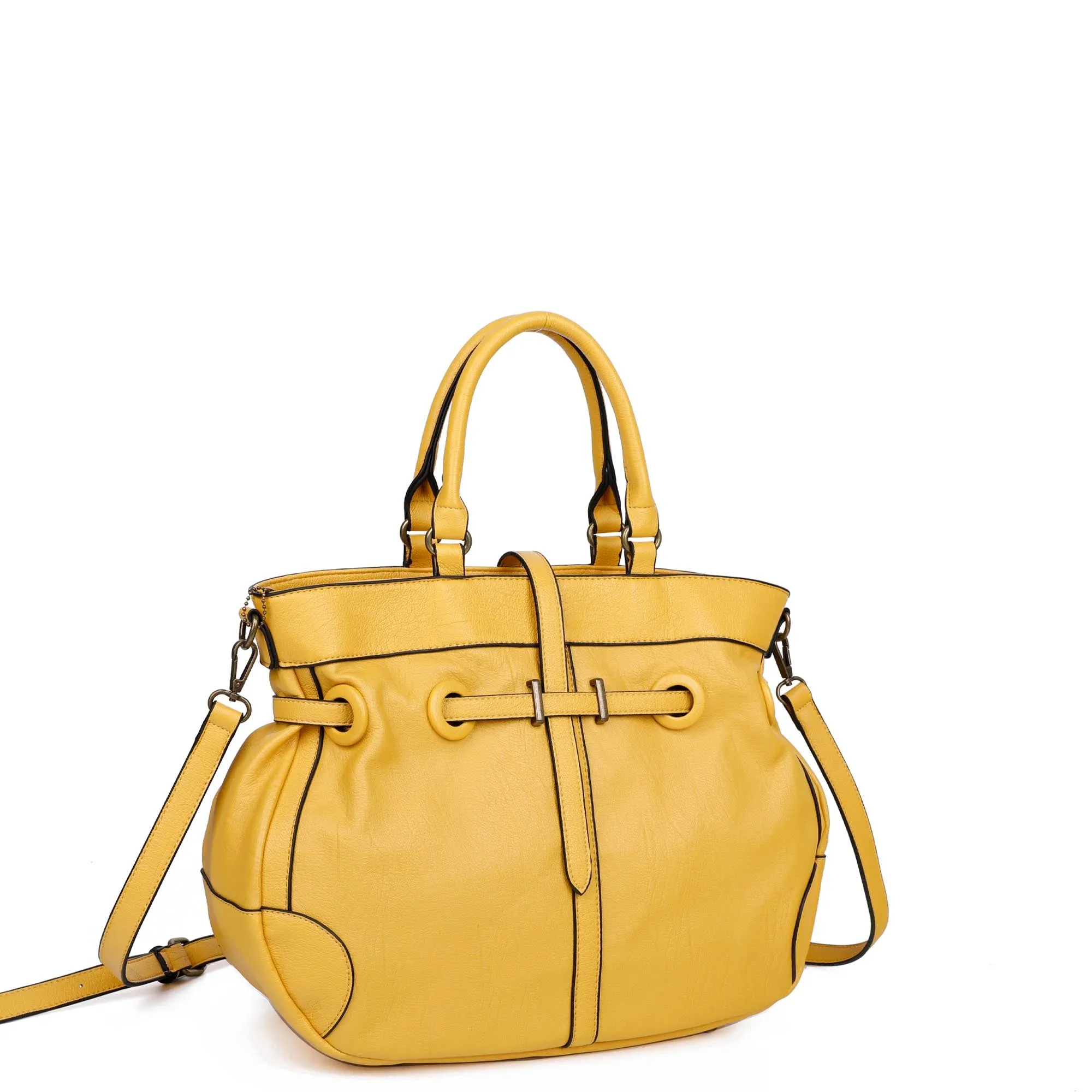 The Brandi Satchel - Nutty Mustard