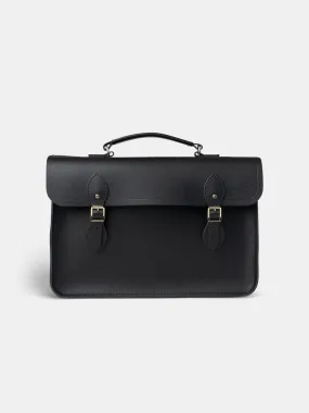 The Briefcase -  Black Saffiano