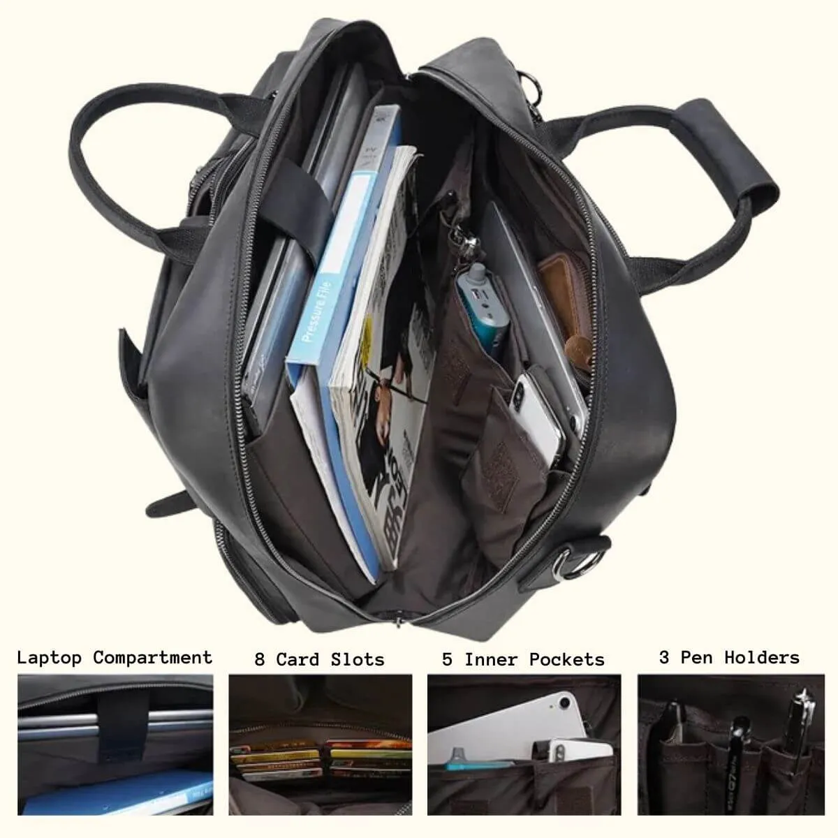 The Bucking Bronco – Leather Travel Briefcase