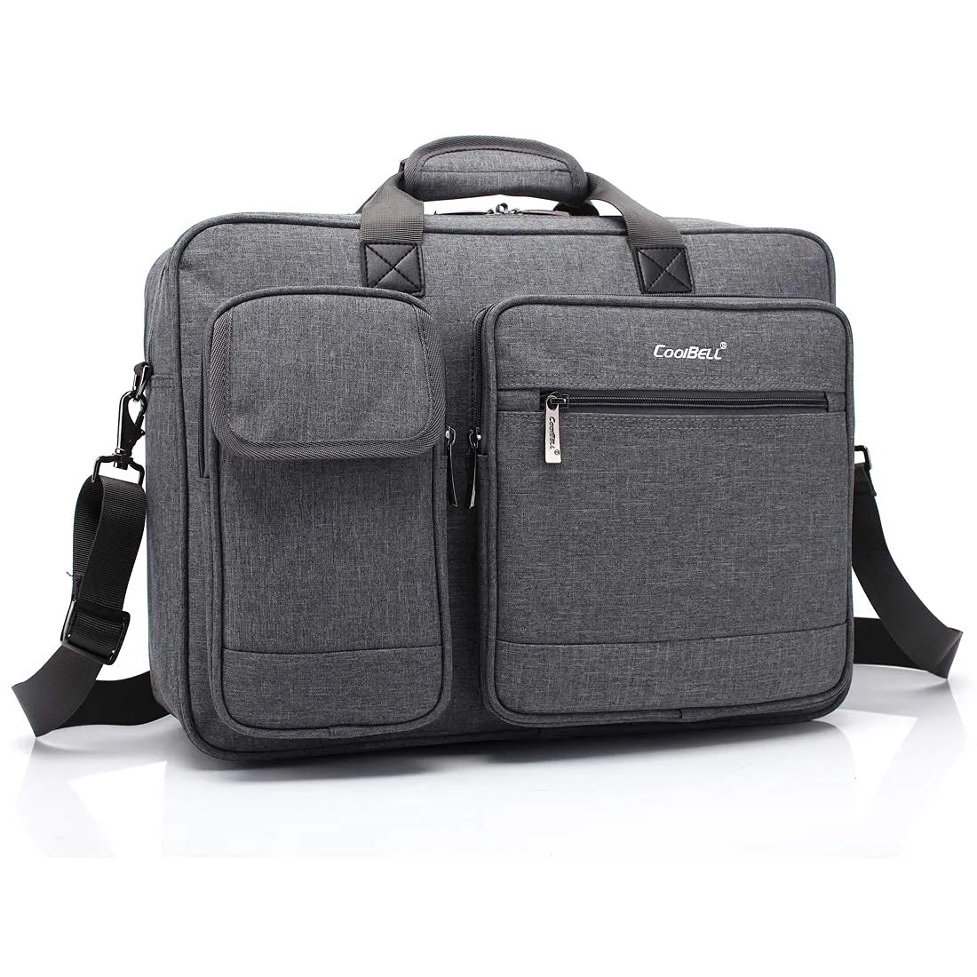 THE CLOWNFISH CoolBELL Nylon 17.3 Inch Laptop Messenger Bag Briefcase (GREY)