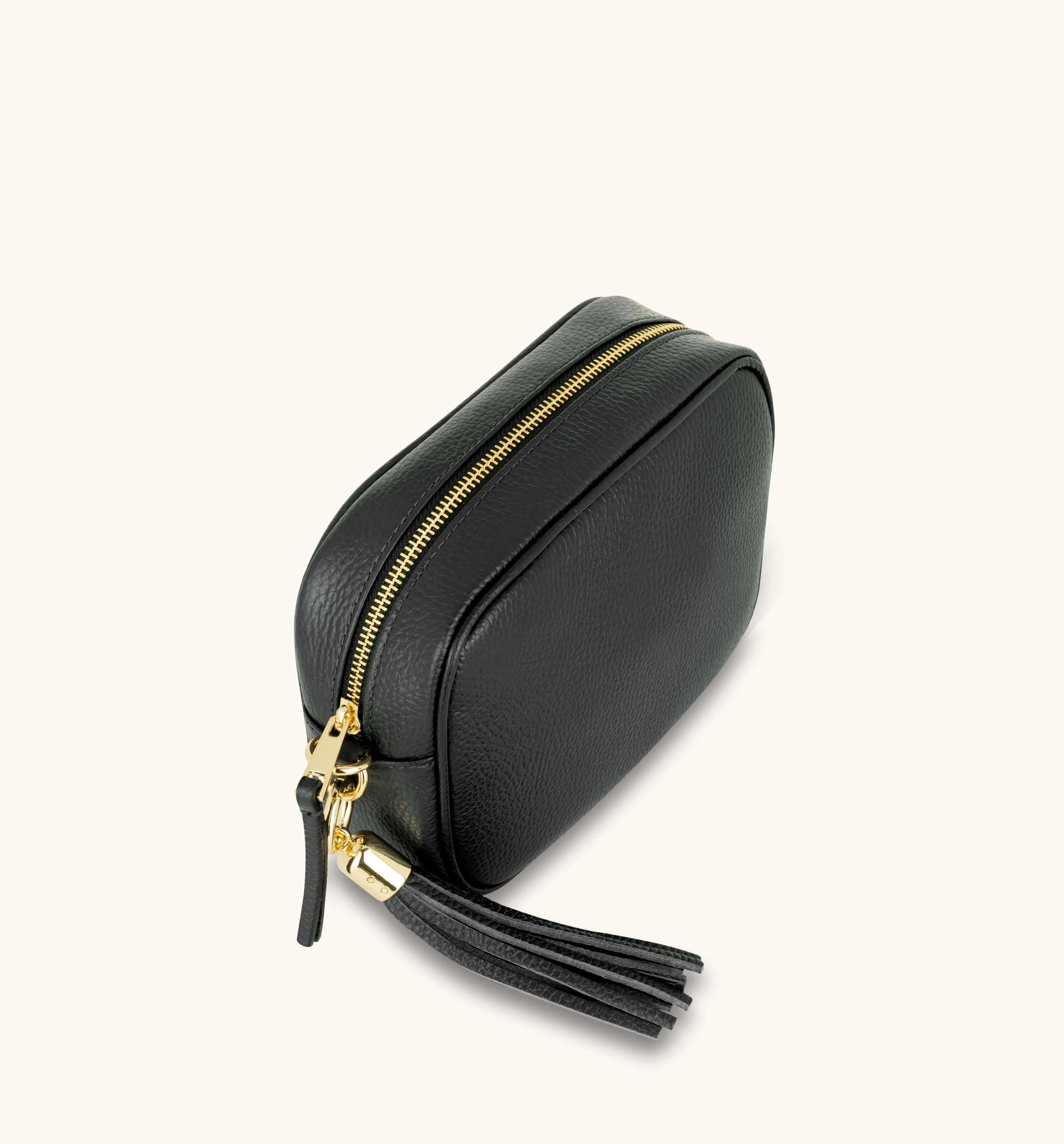 The Tassel Black Leather Crossbody Bag