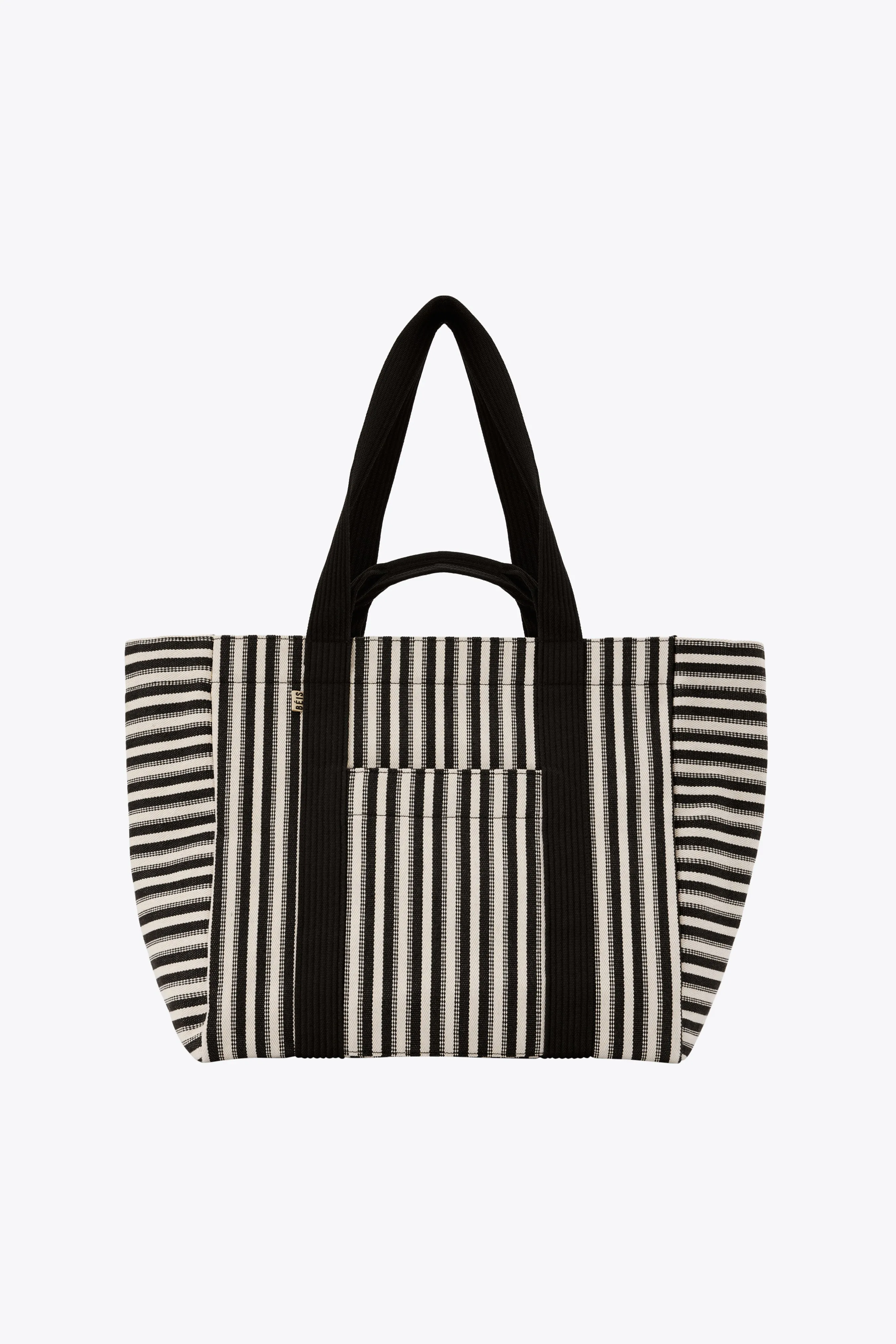 The Vacation Tote in Black Stripe