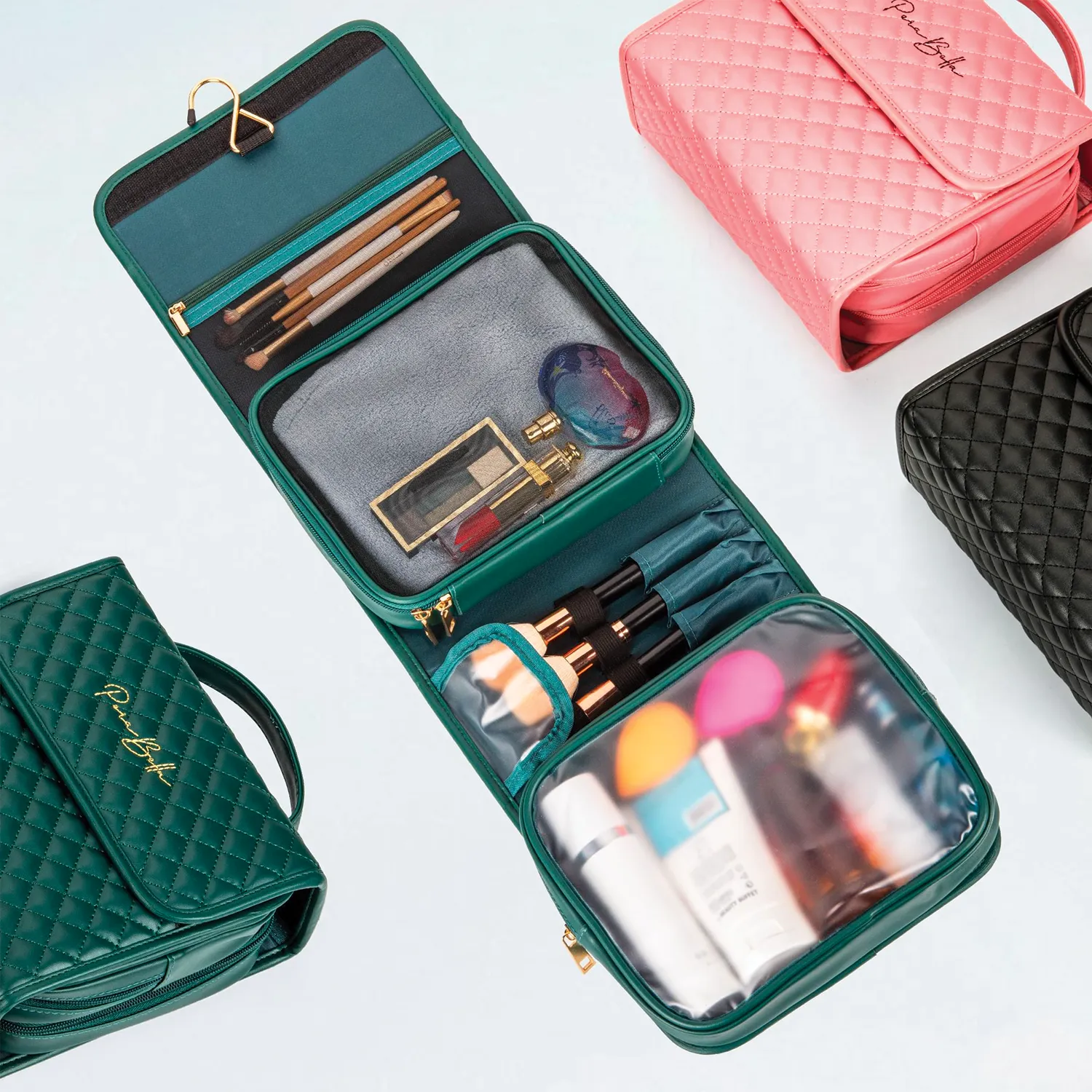 Travel Bags for Women Toiletry and Makeup - Green