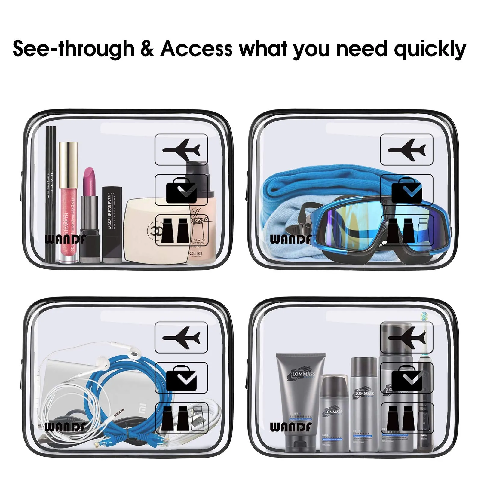 TSA Approved Clear Travel Toiletry Bag