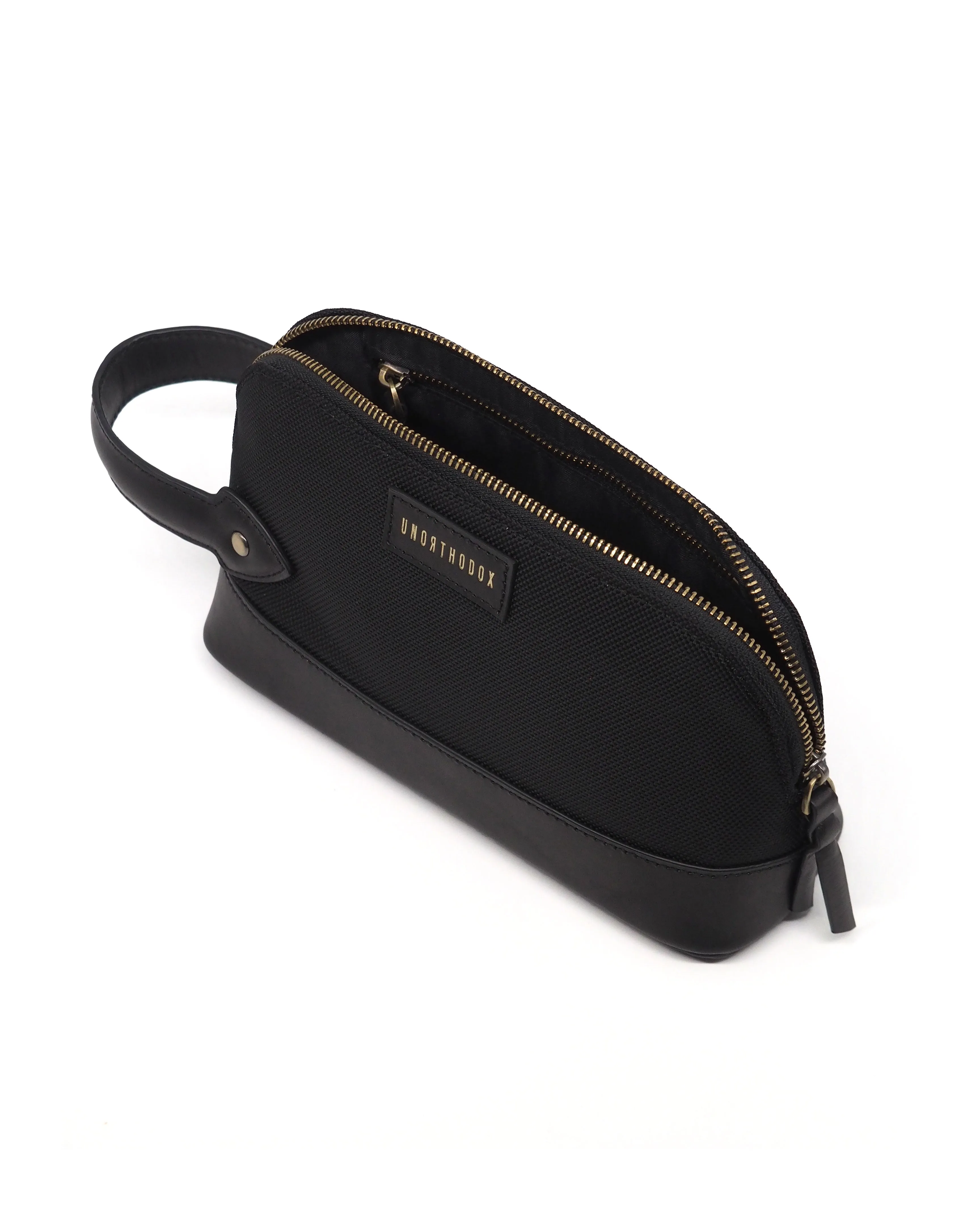 Two-Tone Nylon Dopp Kit (Black)