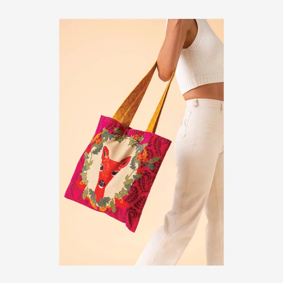 VELVET TOTE ENCHANTED EVENING DOE FUCHSIA