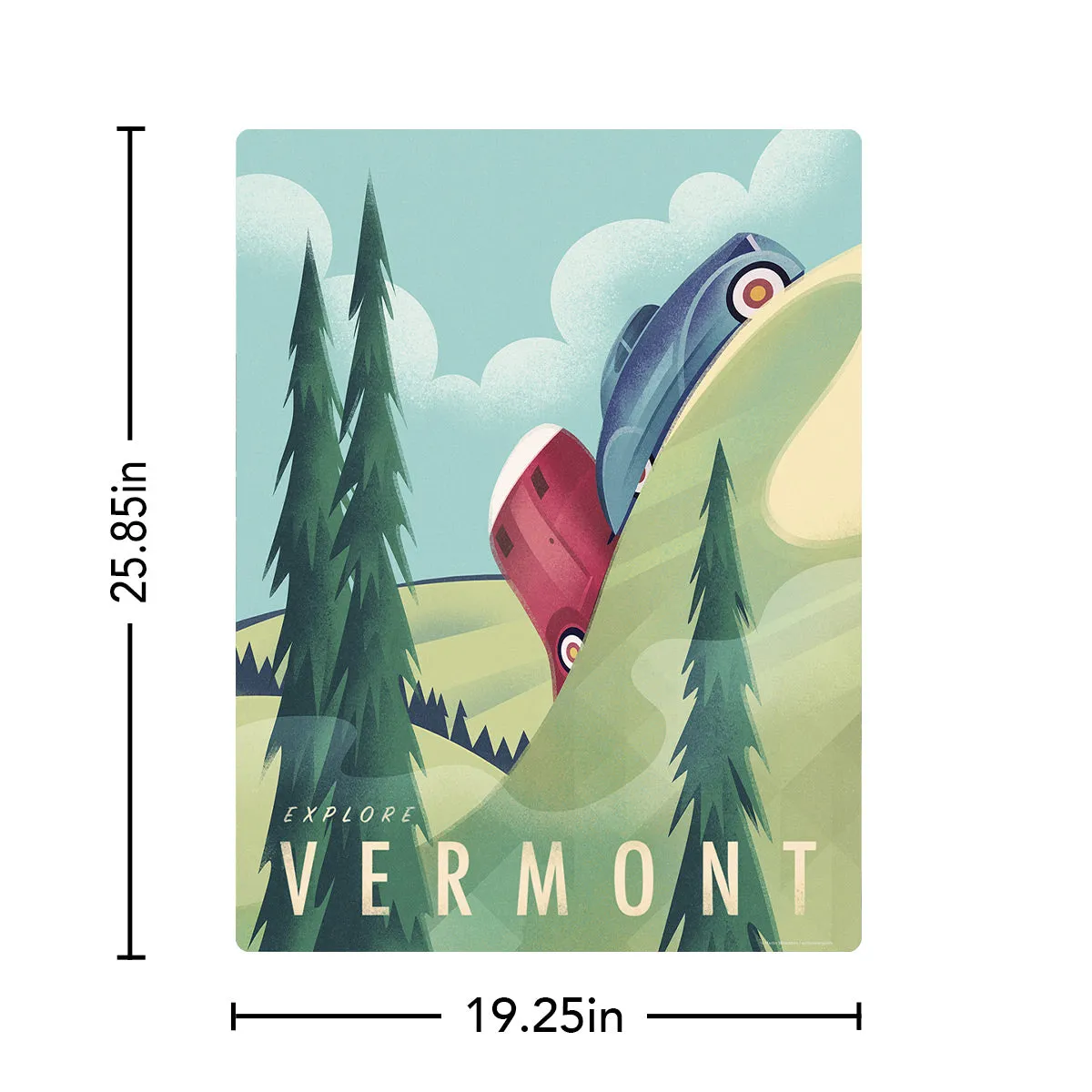 Vermont Camping State Travel Decal