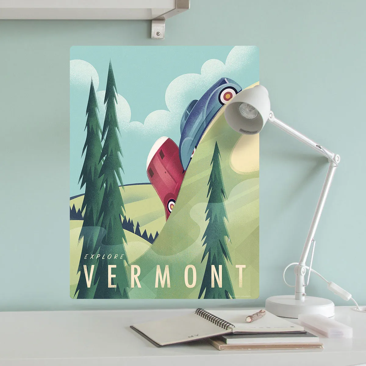 Vermont Camping State Travel Decal