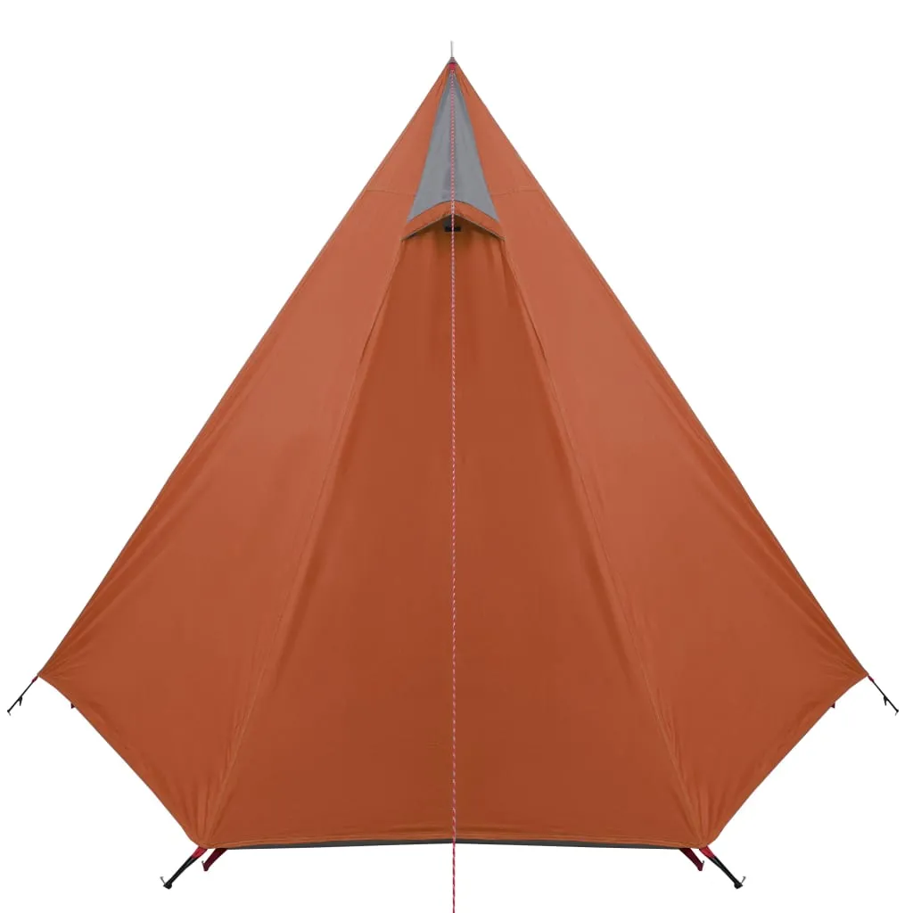 vidaXL Camping Tent 3-Person Grey and Orange Waterproof