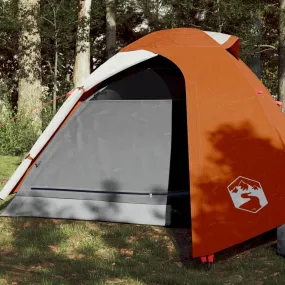 vidaXL Camping Tent Dome 2-Person Grey and Orange Waterproof