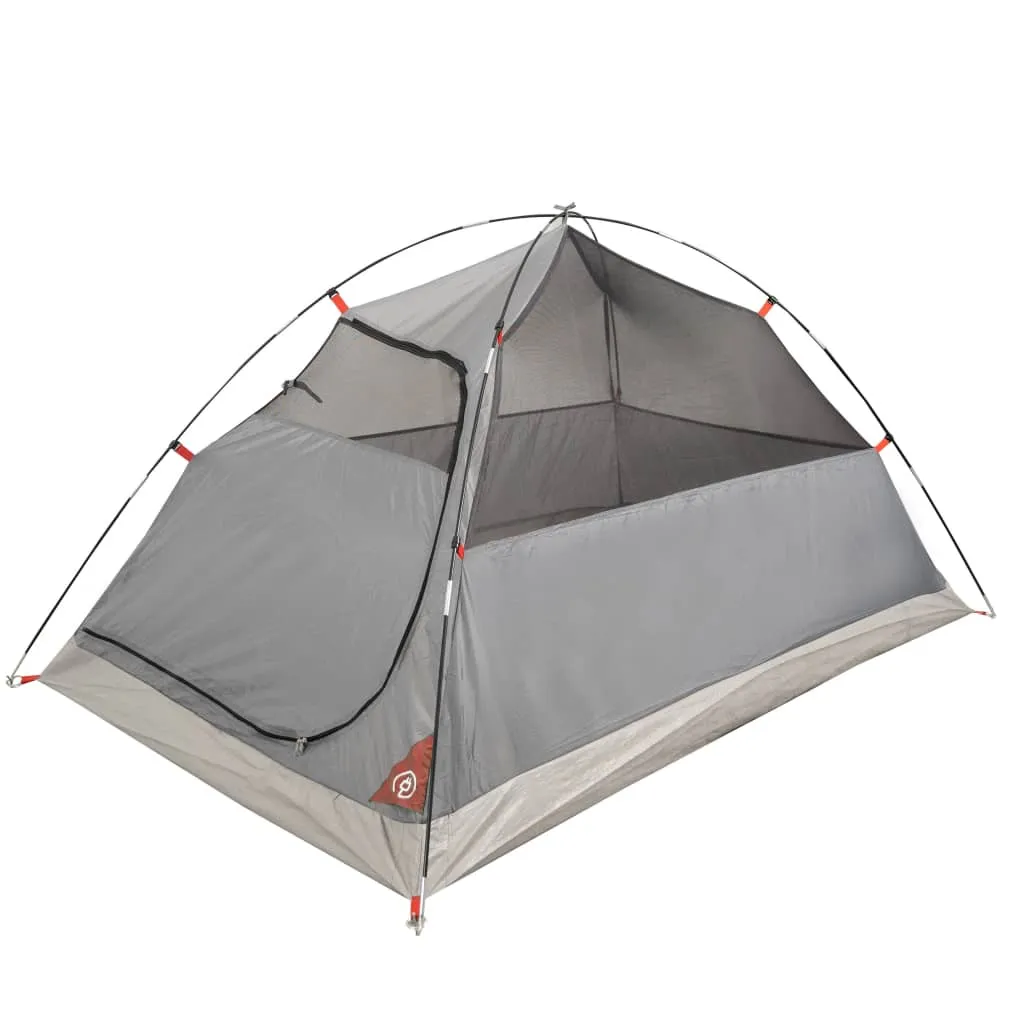 vidaXL Camping Tent Dome 2-Person Grey and Orange Waterproof