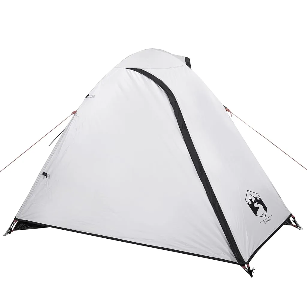 vidaXL Camping Tent Dome 2-Person White Blackout Fabric Waterproof