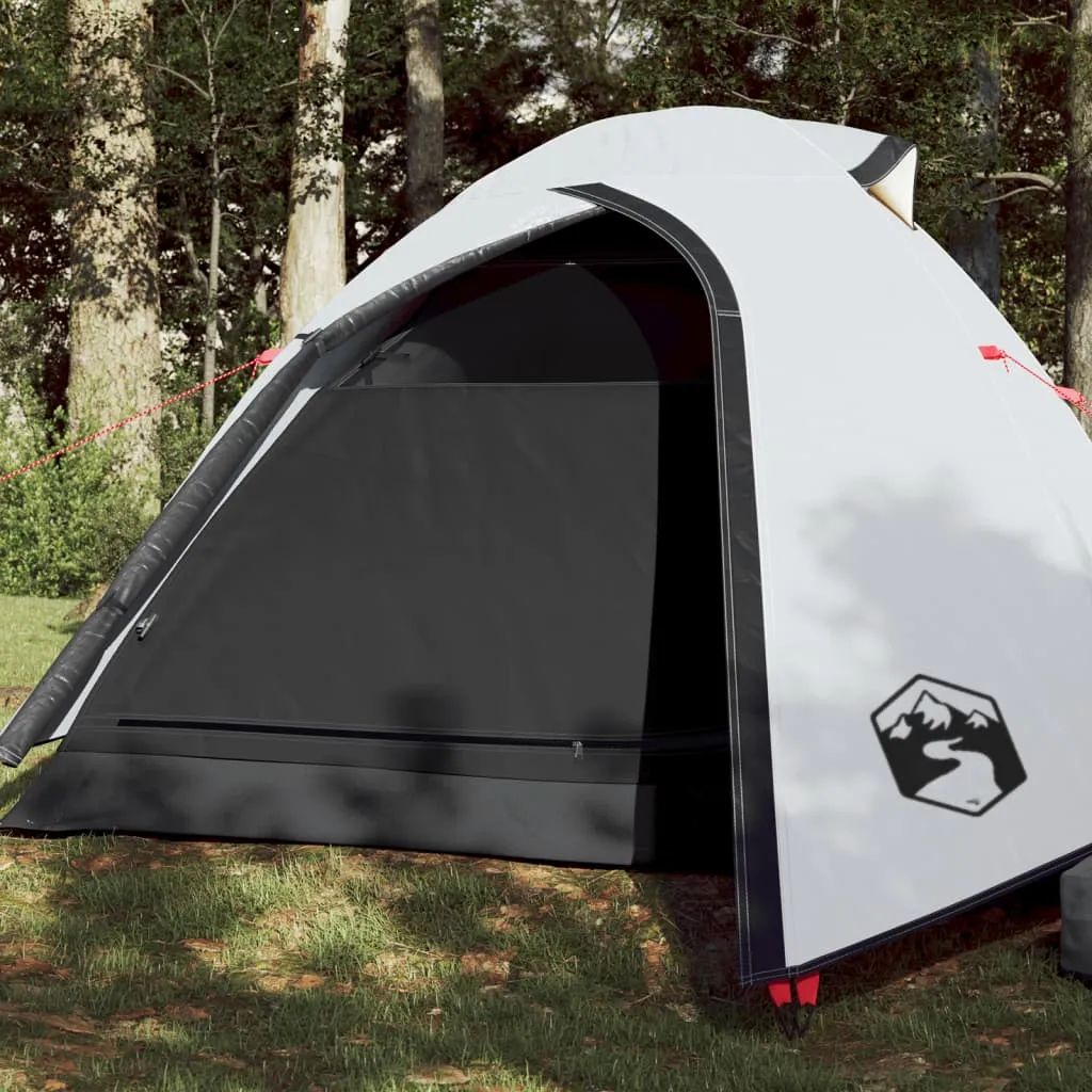 vidaXL Camping Tent Dome 2-Person White Blackout Fabric Waterproof