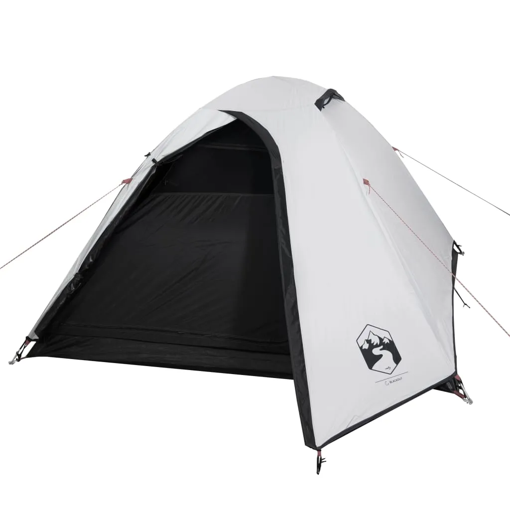 vidaXL Camping Tent Dome 2-Person White Blackout Fabric Waterproof