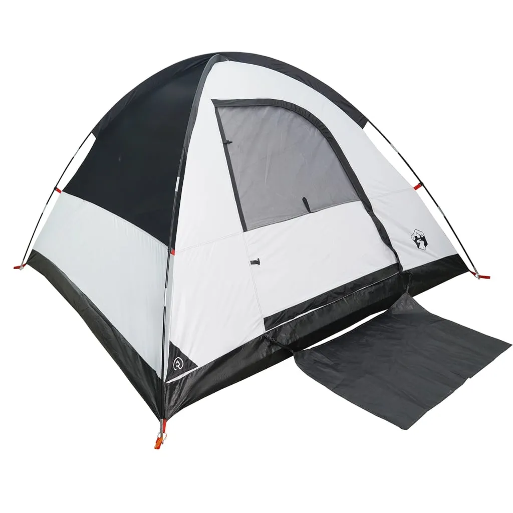 vidaXL Camping Tent Dome 3-Person White Blackout Fabric Waterproof