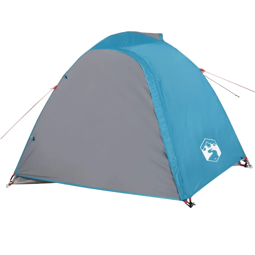 vidaXL Camping Tent Dome 4-Person Blue Waterproof