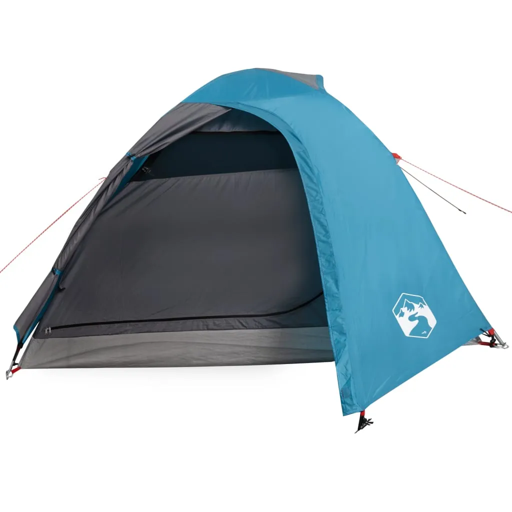 vidaXL Camping Tent Dome 4-Person Blue Waterproof