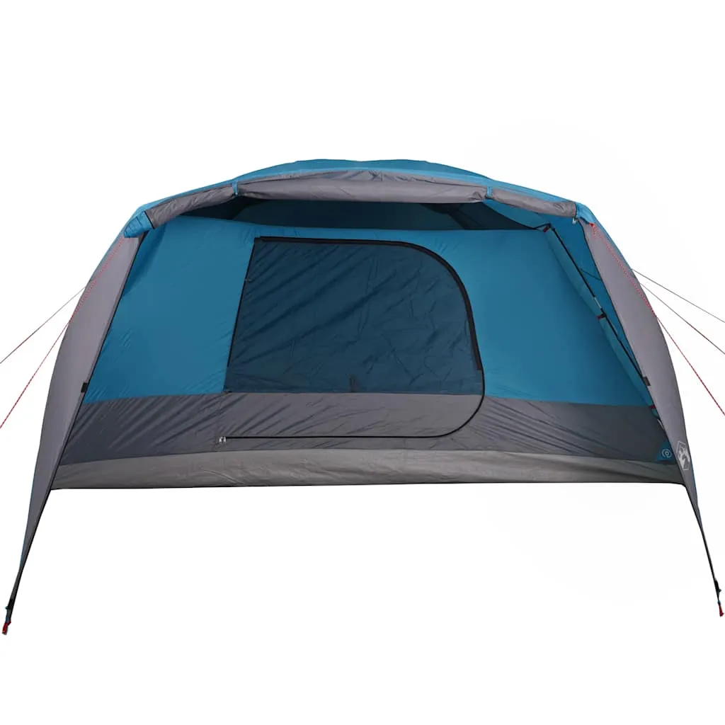 vidaXL Camping Tent with Porch 4-Person Blue Waterproof