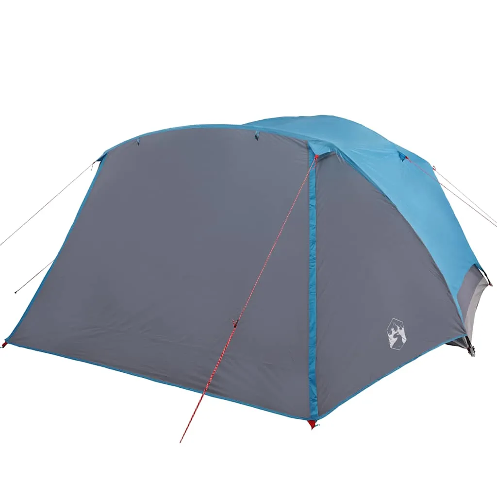 vidaXL Camping Tent with Porch 4-Person Blue Waterproof