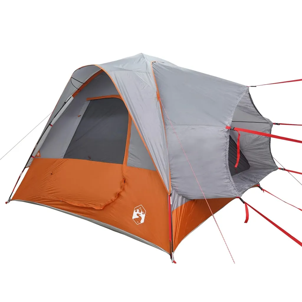 vidaXL Car Tent 4-Person Grey and Orange Waterproof