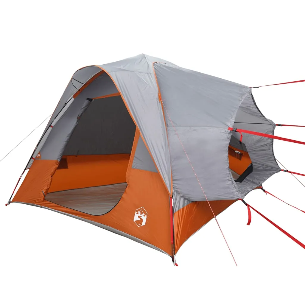 vidaXL Car Tent 4-Person Grey and Orange Waterproof