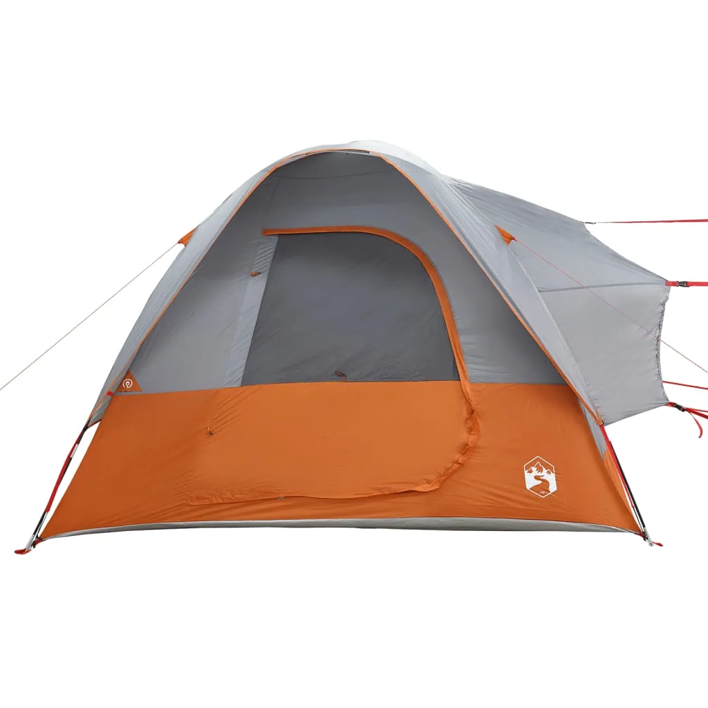 vidaXL Car Tent 4-Person Grey and Orange Waterproof