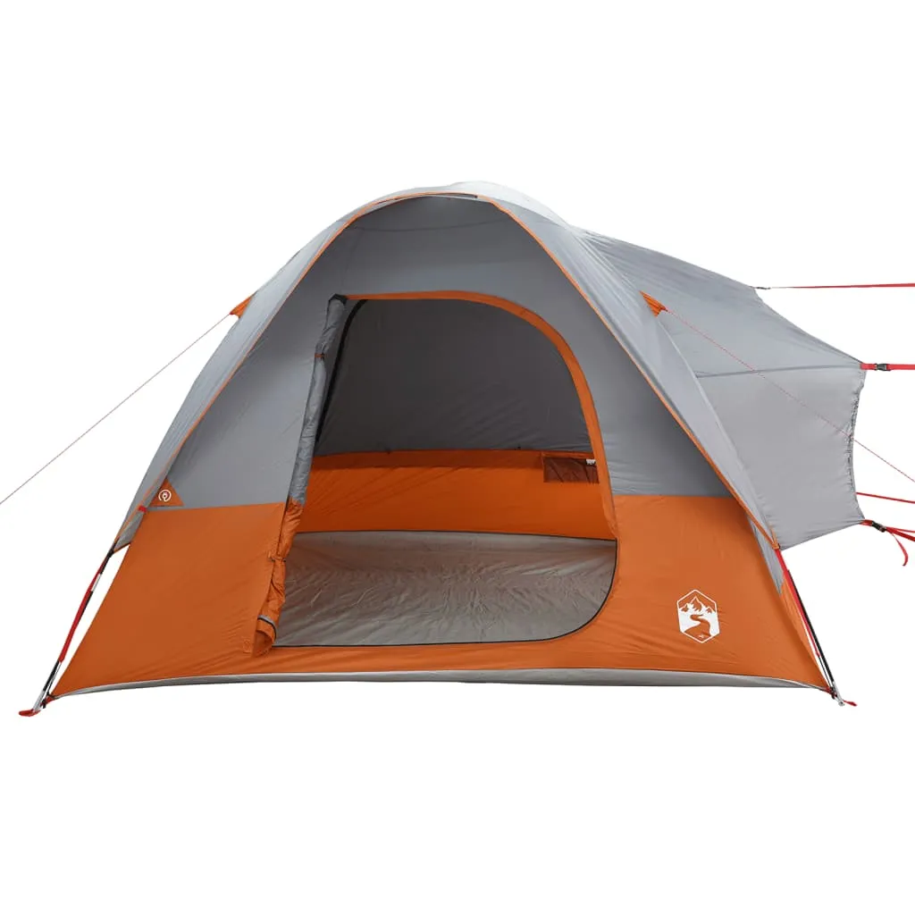 vidaXL Car Tent 4-Person Grey and Orange Waterproof