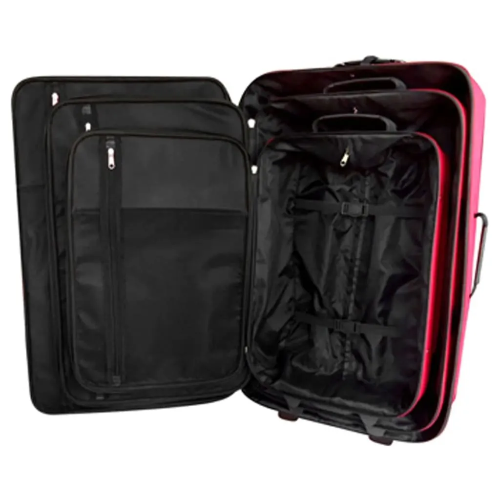 vidaXL Five Piece Travel Luggage Set Red