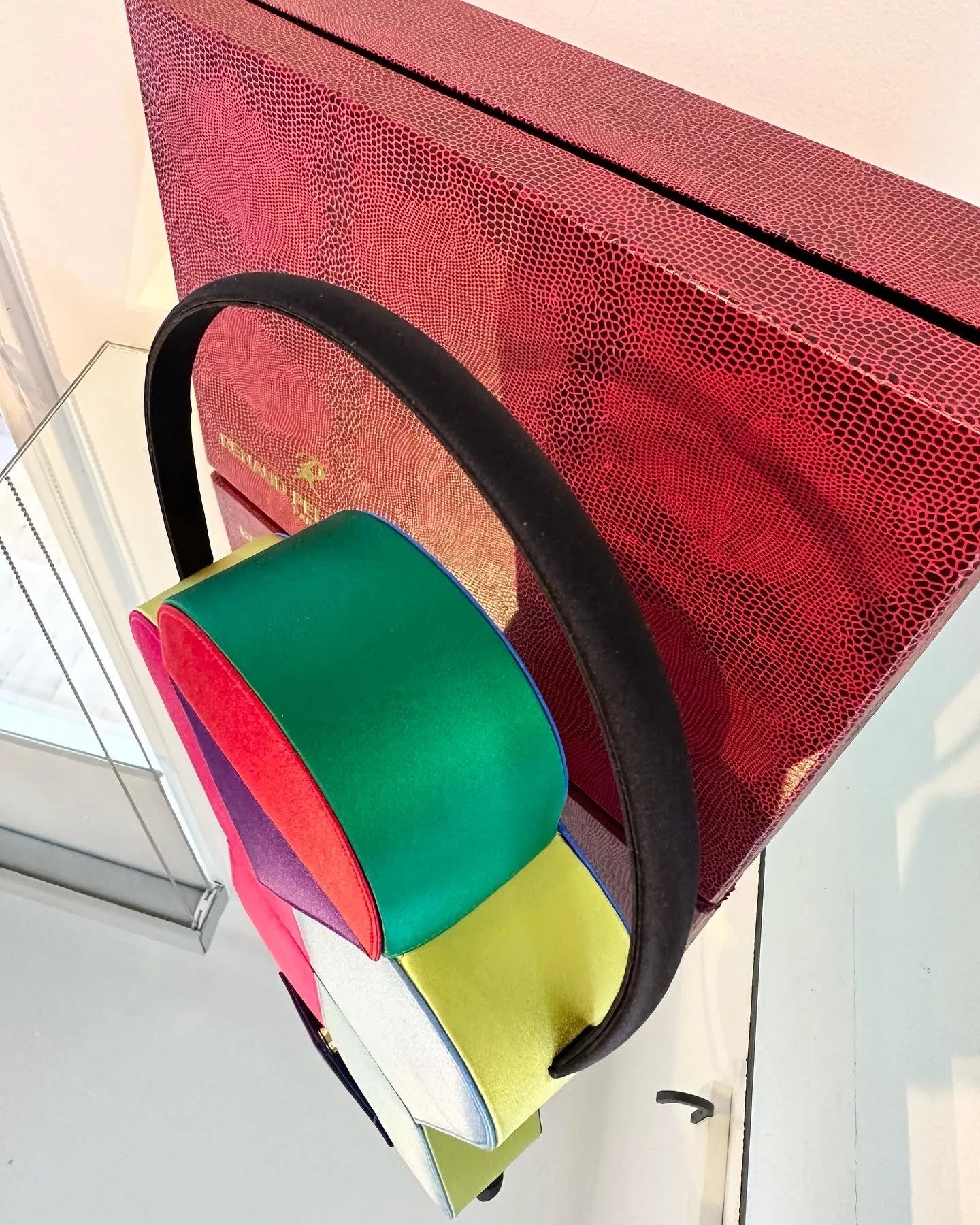 Vintage RENAUD PELLEGRINO  Multi Colour Silk Evening Bag