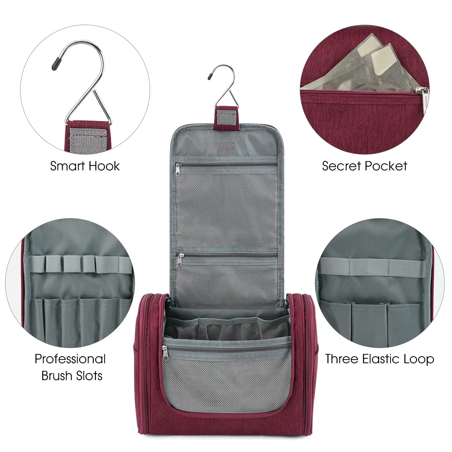 WANDF Large Hanging Travel Cosmetic Toiletry Bag - WF5137