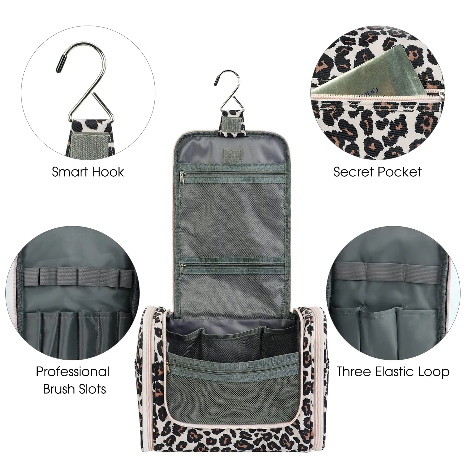 WANDF Large Hanging Travel Cosmetic Toiletry Bag - WF5137