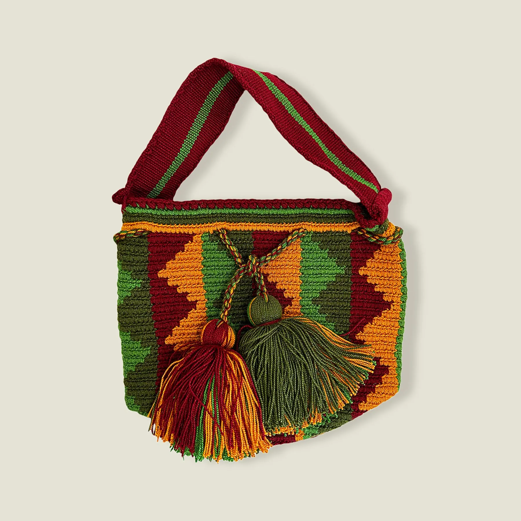 Wayuu Mini Chequered Bucket Bag