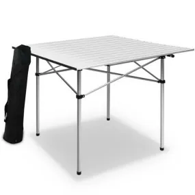 Weisshorn Portable Roll Up Folding Camping Table | 70cm