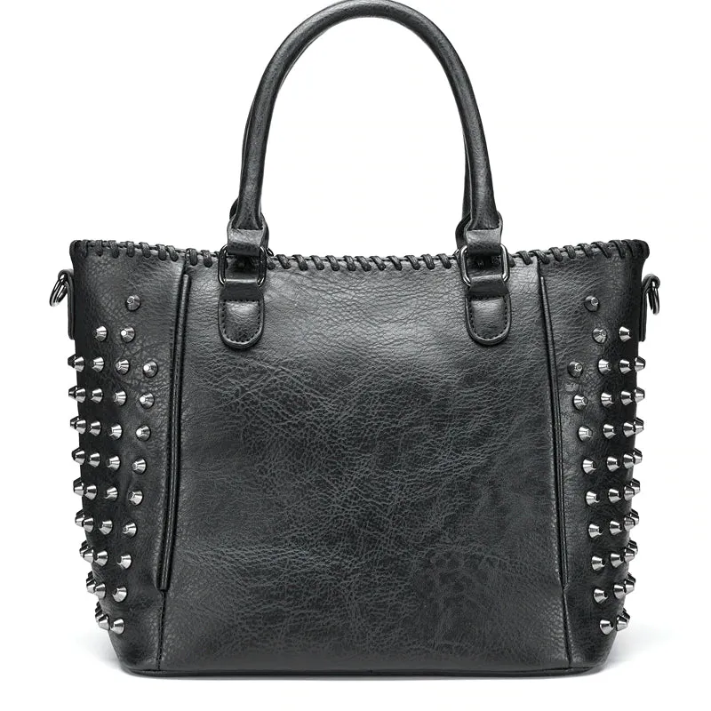 Women Leather Skull Handbag