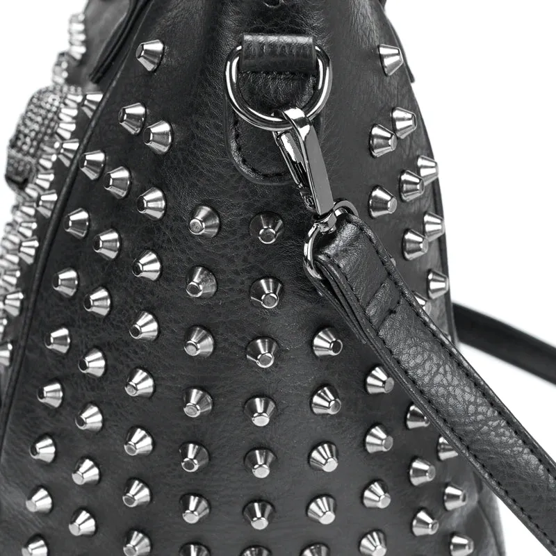 Women Leather Skull Handbag