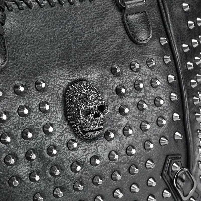 Women Leather Skull Handbag