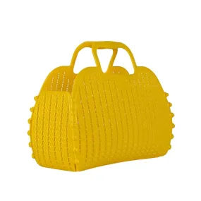 Yellow Foldable Mini Plastic Women's Tote Bag