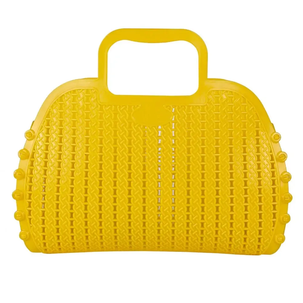 Yellow Foldable Mini Plastic Women's Tote Bag