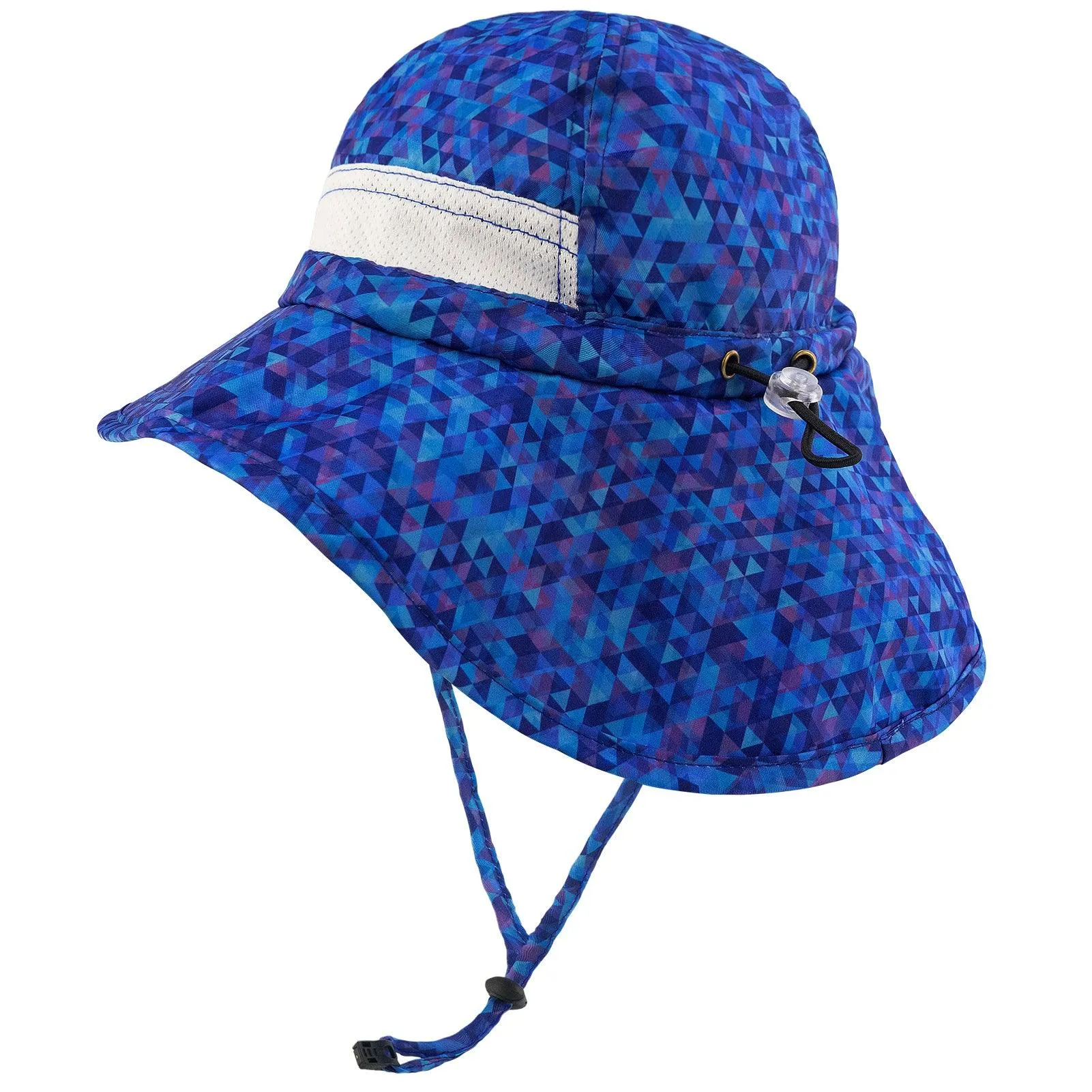 Youth UPF 50  Sun Hat with Wide Brim Neck Flap Mesh Vent